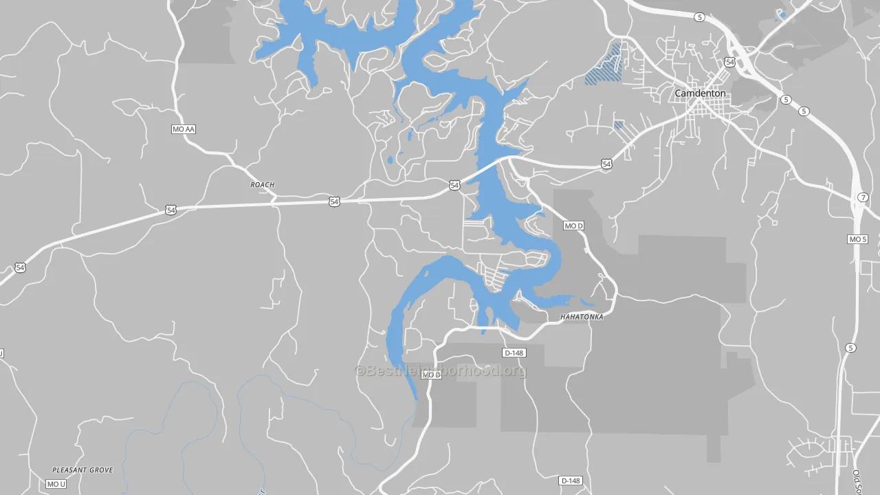 Transit Grade map of Hahatonka, MO