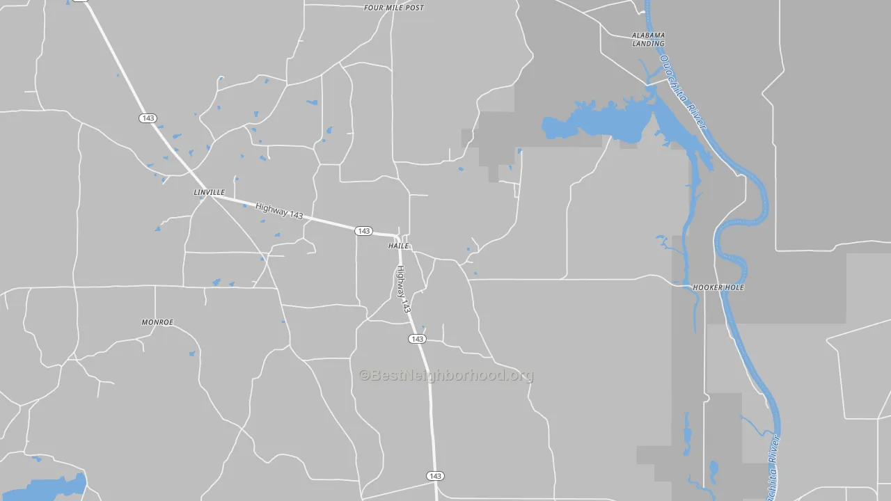 Transit Grade map of Haile, LA