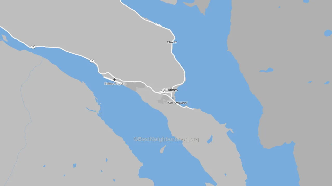 Transit Grade map of Haines, AK