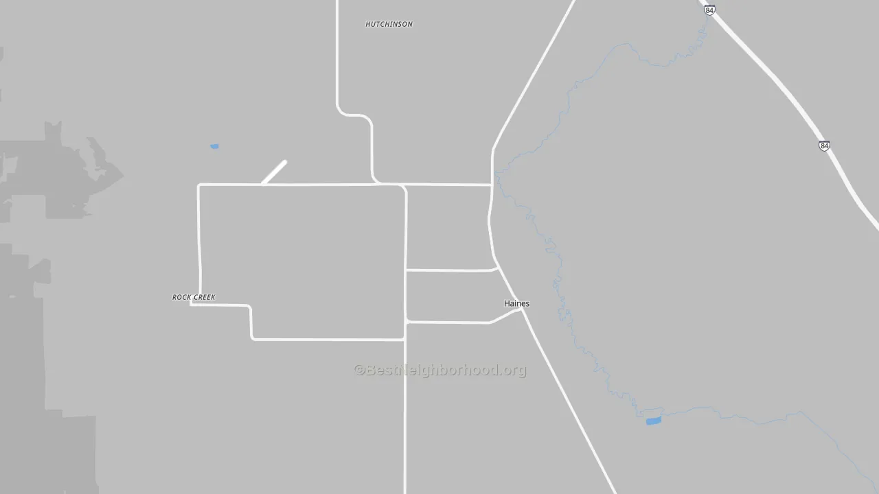Transit Grade map of Haines, OR