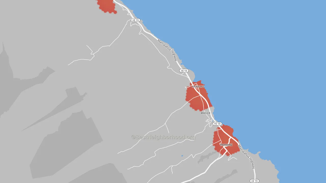 Transit Grade map of Hakalau, HI