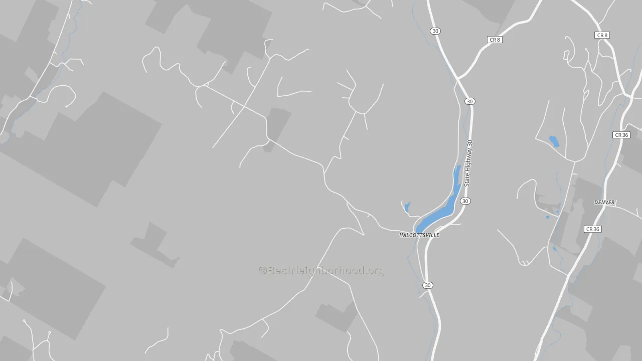 Transit Grade map of Halcottsville, NY