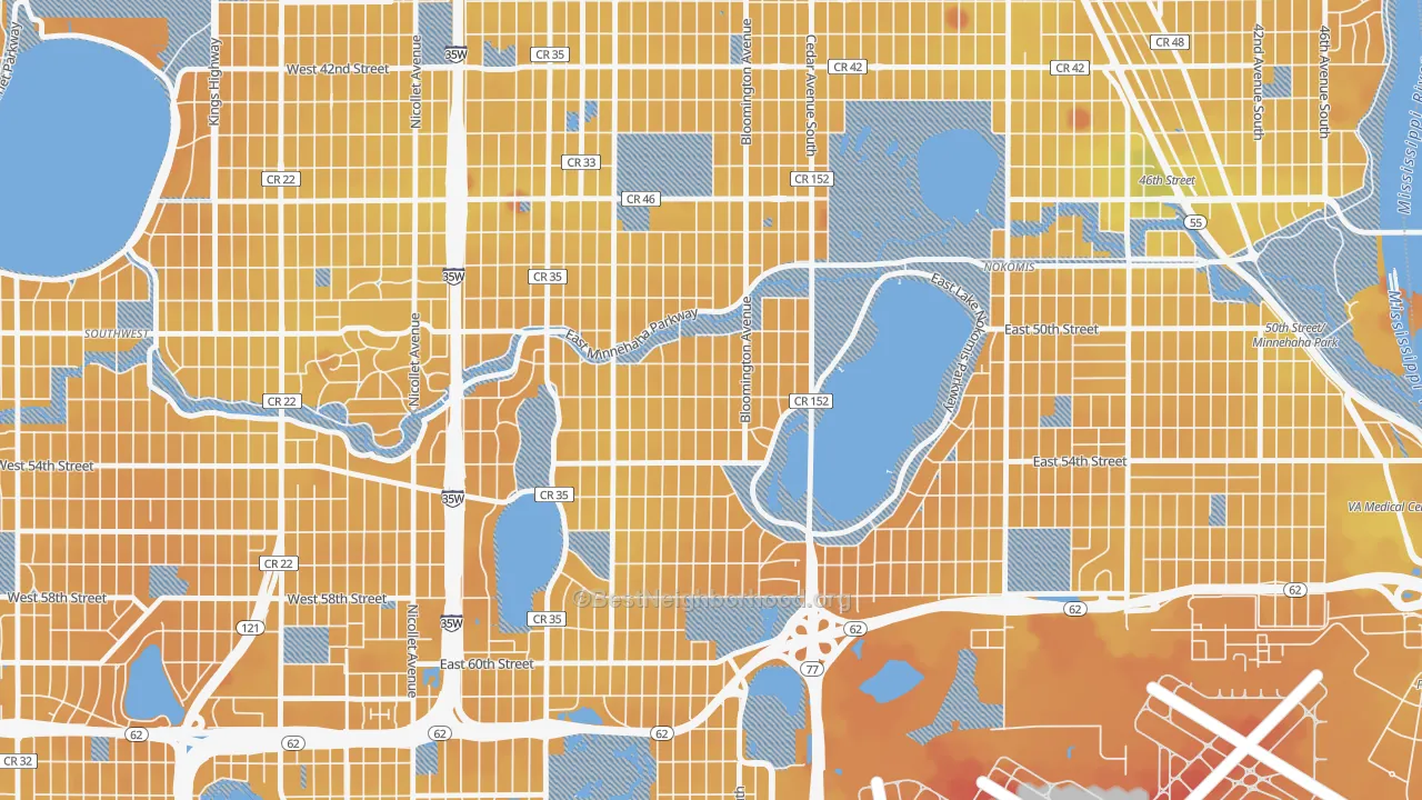 Transit Grade map of Hale, Minneapolis, MN