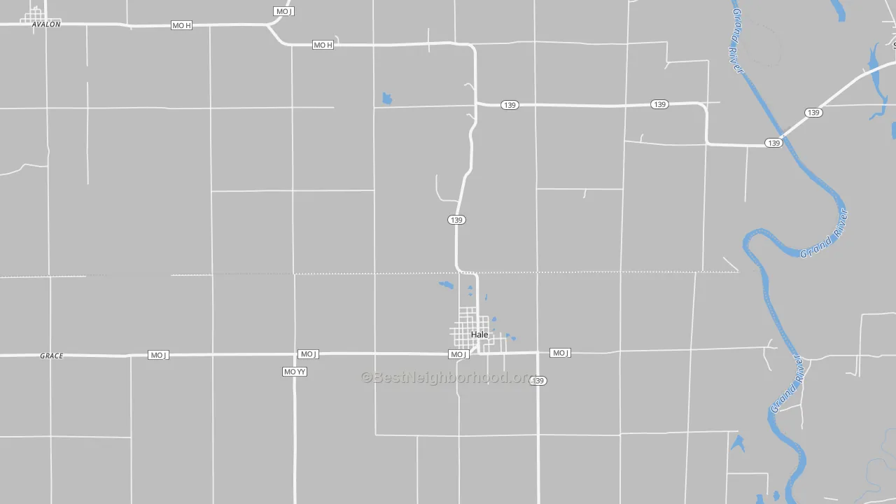 Transit Grade map of Hale, MO