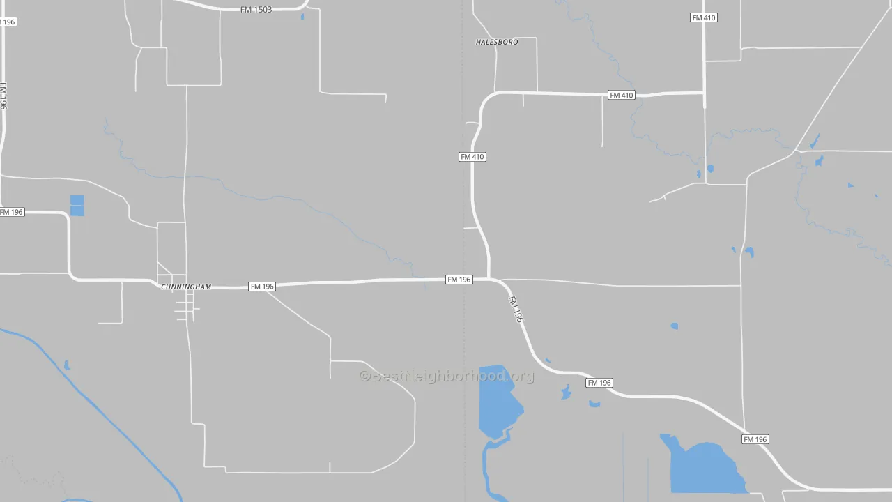 Transit Grade map of Halesboro, TX