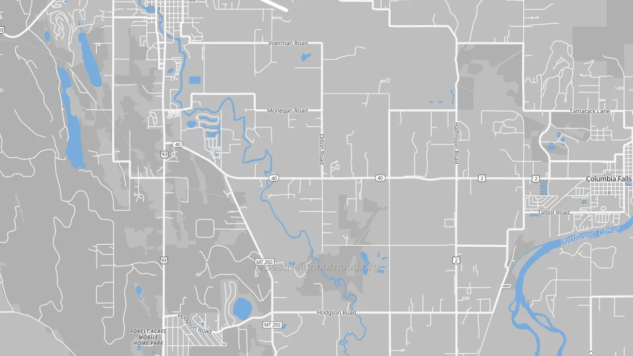 Transit Grade map of Halfmoon, MT