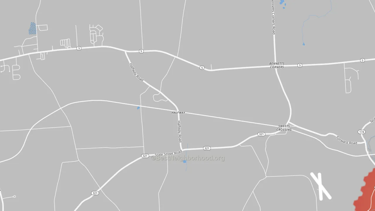 Transit Grade map of Halfway, NY