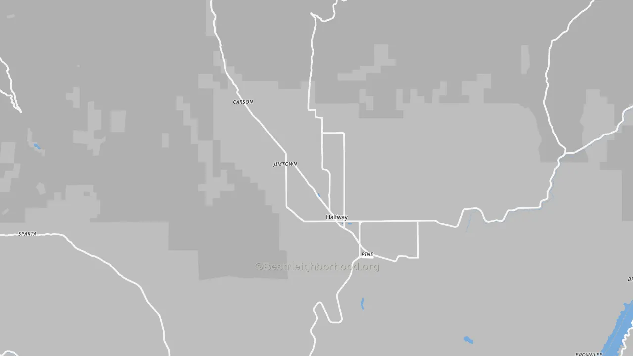 Transit Grade map of Halfway, OR