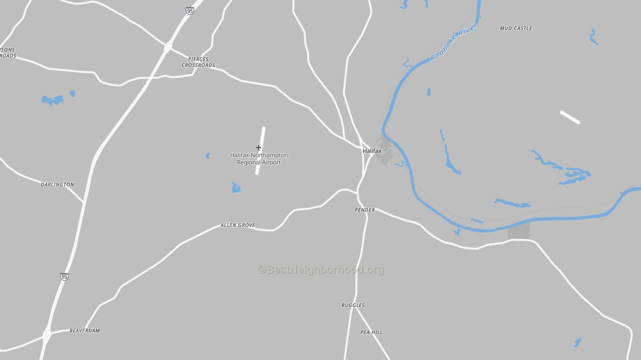 Transit Grade map of Halifax, NC
