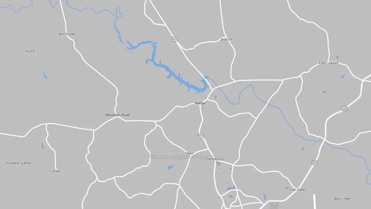 Transit Grade map of Halifax, VA