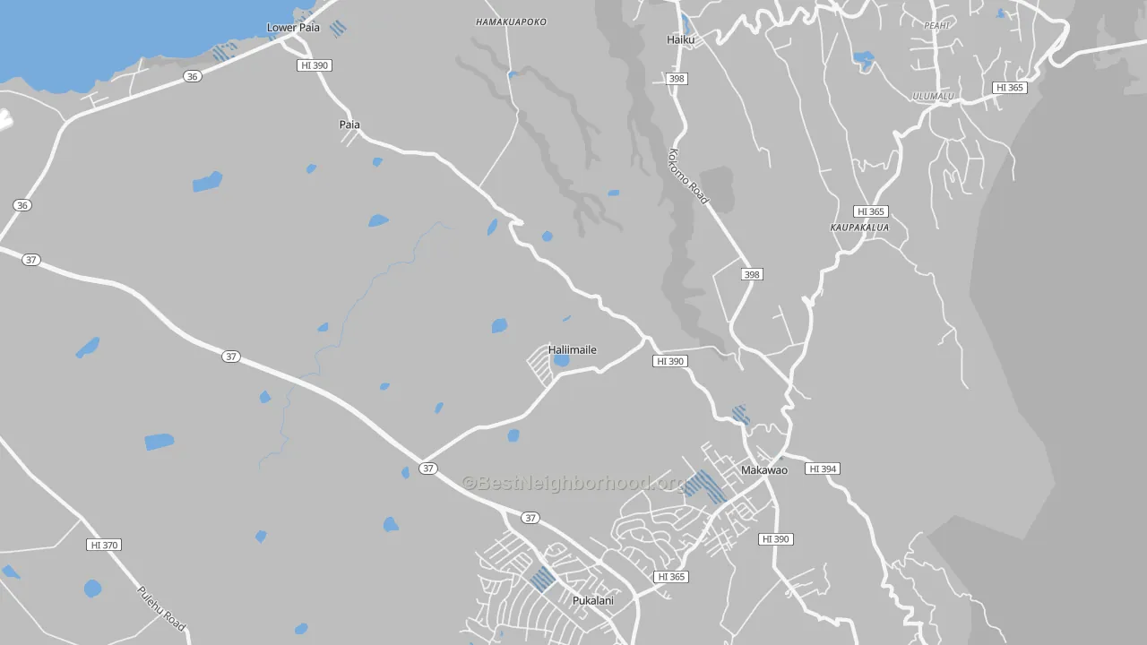 Transit Grade map of Haliimaile, HI