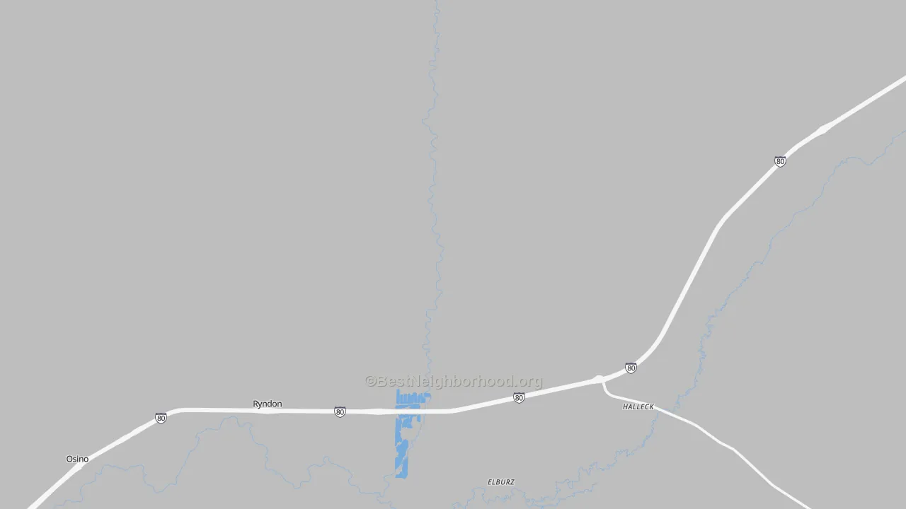 Transit Grade map of Halleck, NV