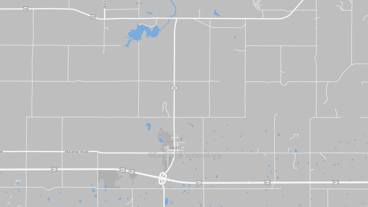 Transit Grade map of Hallett, OK