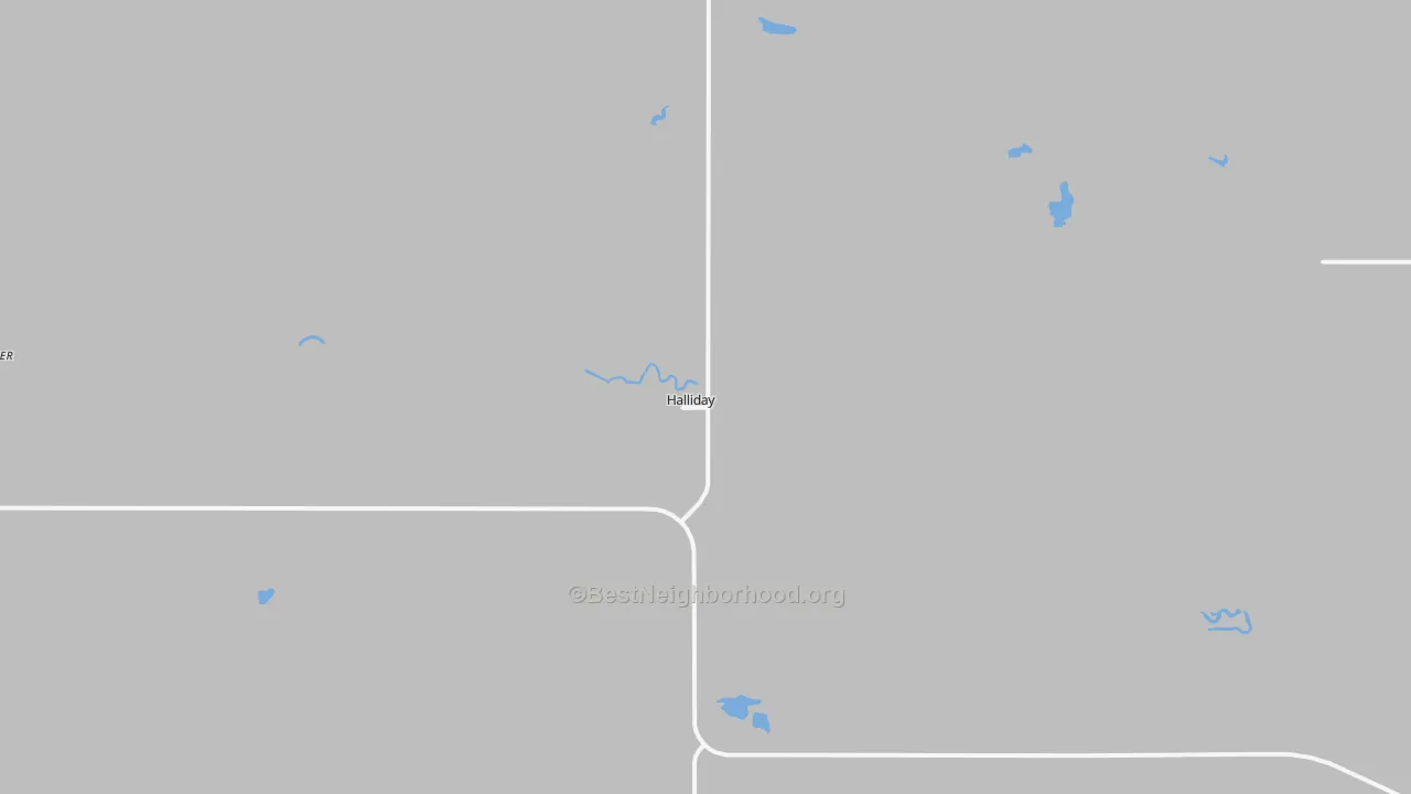 Transit Grade map of Halliday, ND