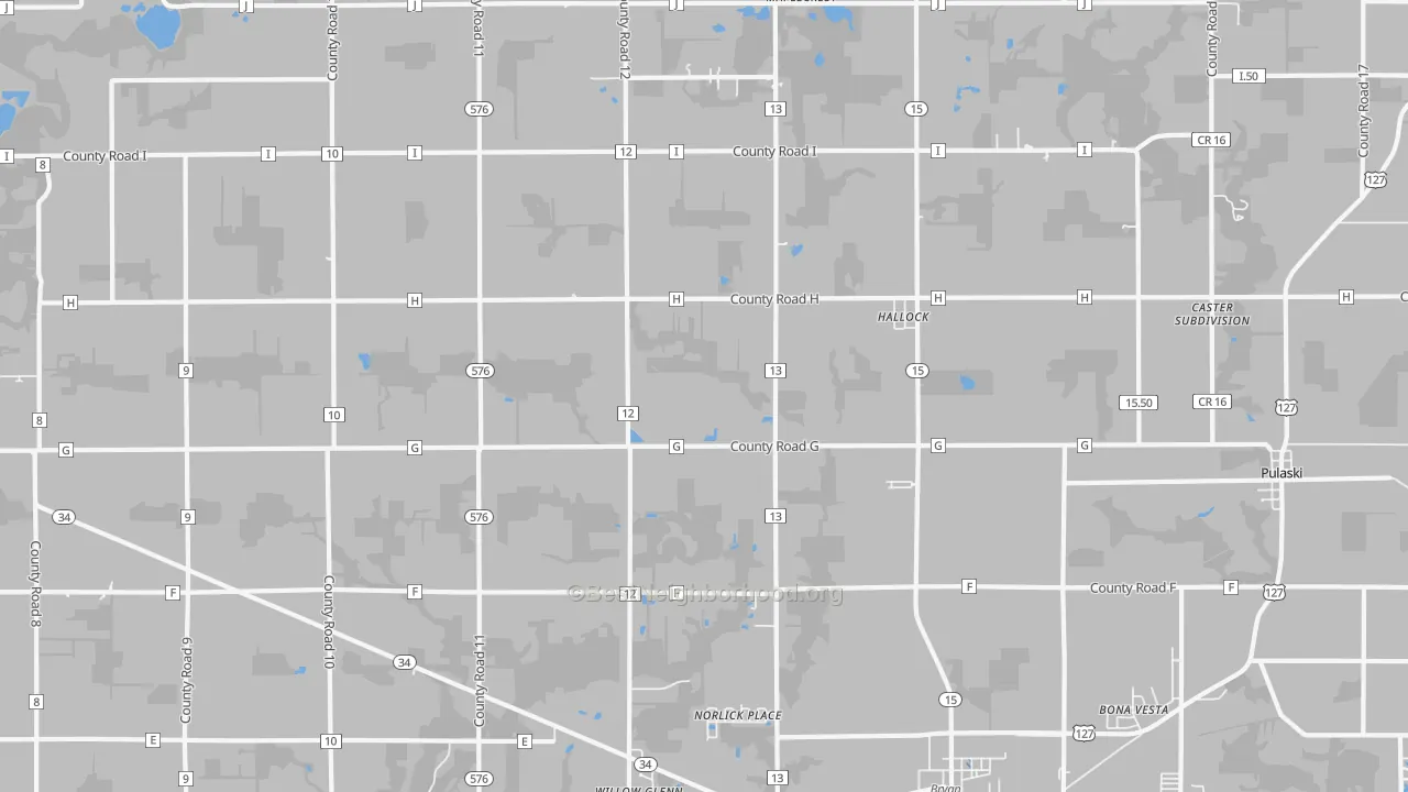Transit Grade map of Hallock, OH