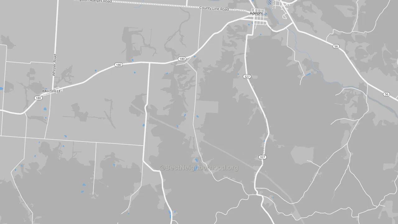 Transit Grade map of Hallsville, OH
