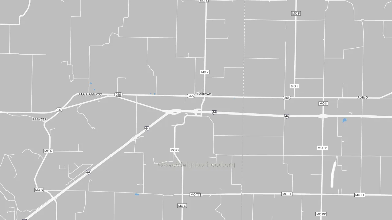 Transit Grade map of Halltown, MO