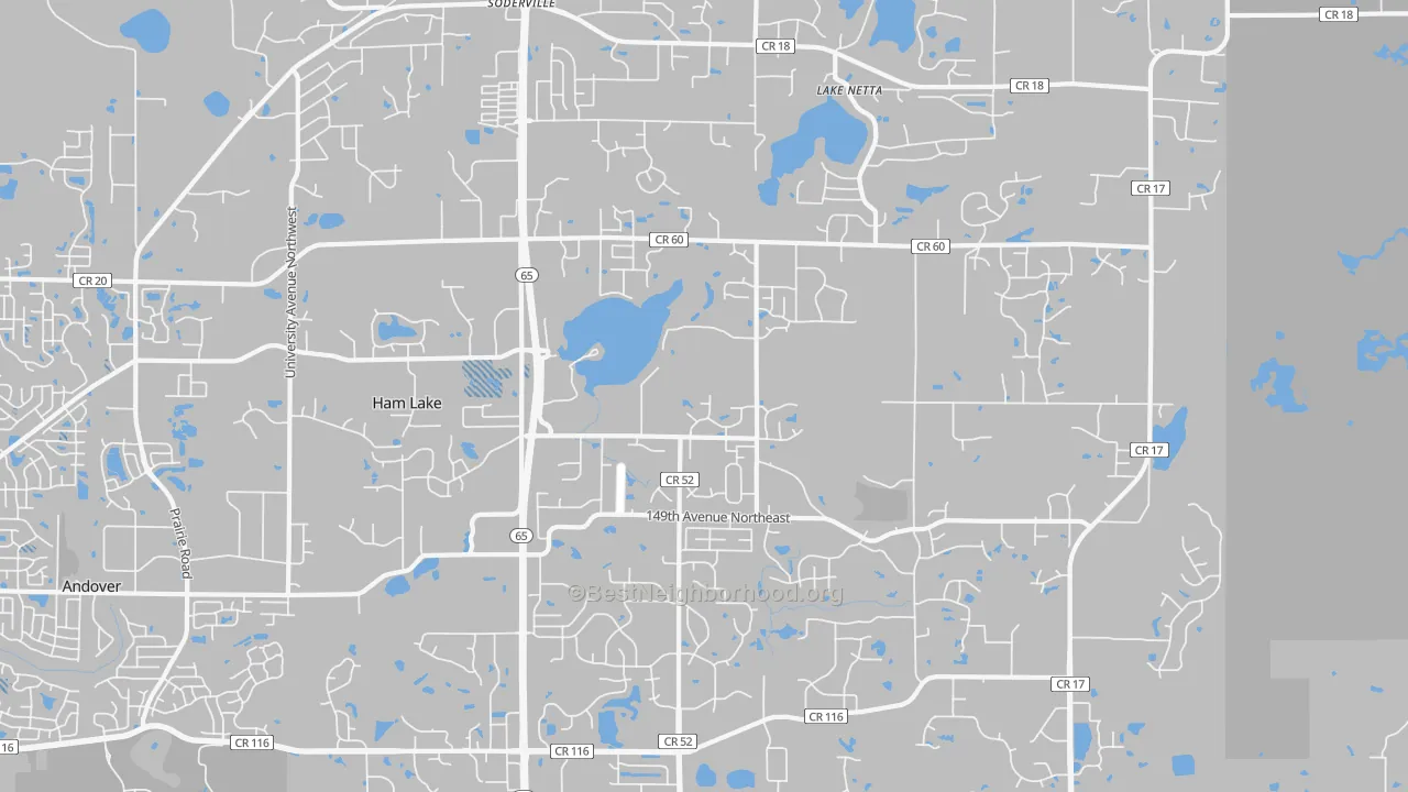 Transit Grade map of Ham Lake, MN