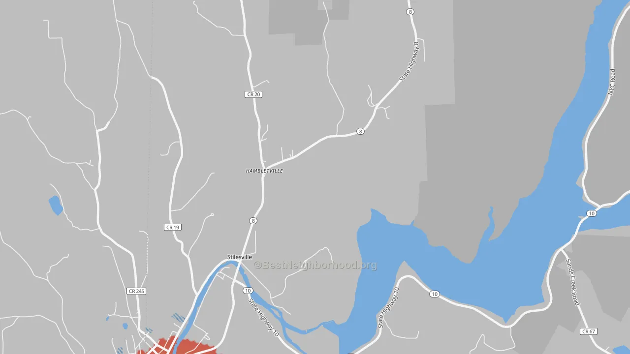 Transit Grade map of Hambletville, NY