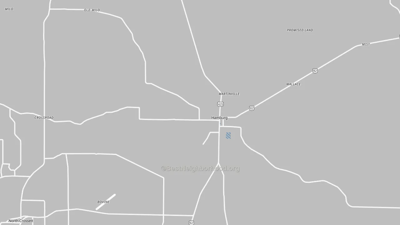 Transit Grade map of Hamburg, AR