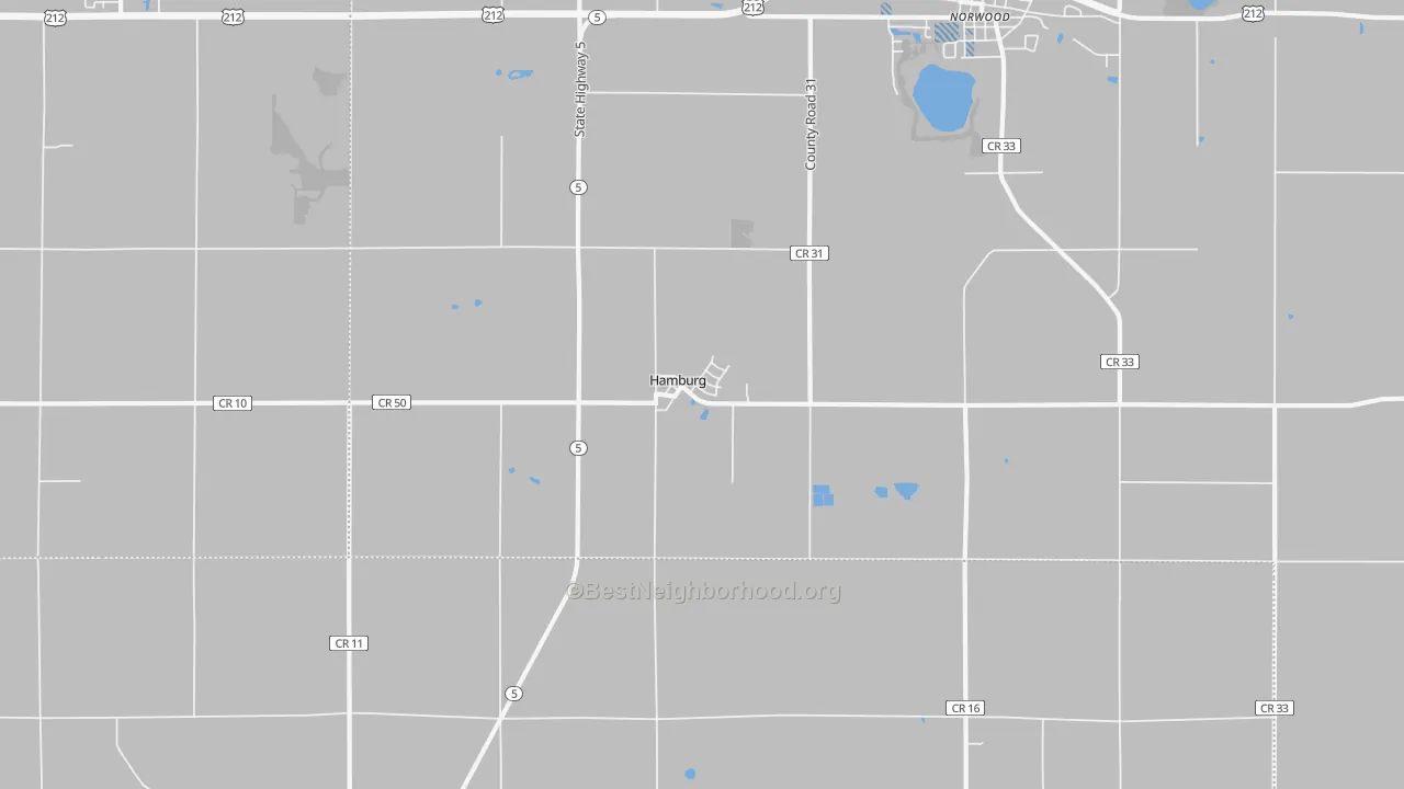 Transit Grade map of Hamburg, MN