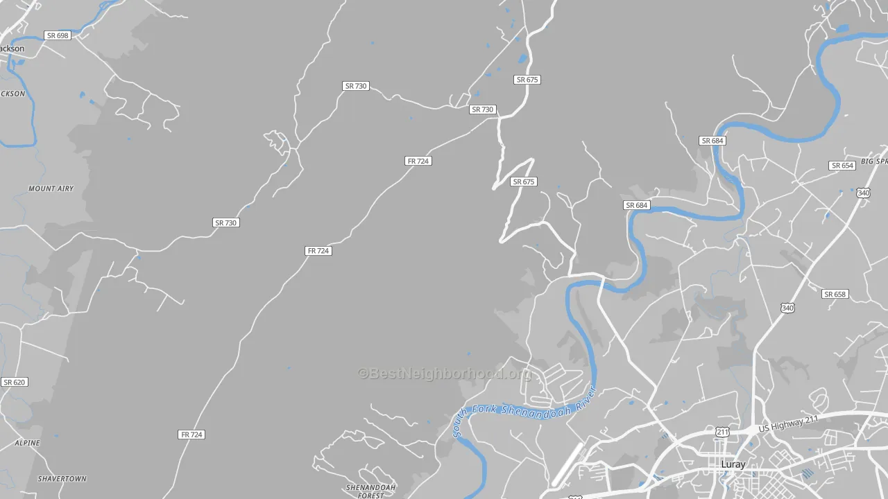 Transit Grade map of Hamburg, VA