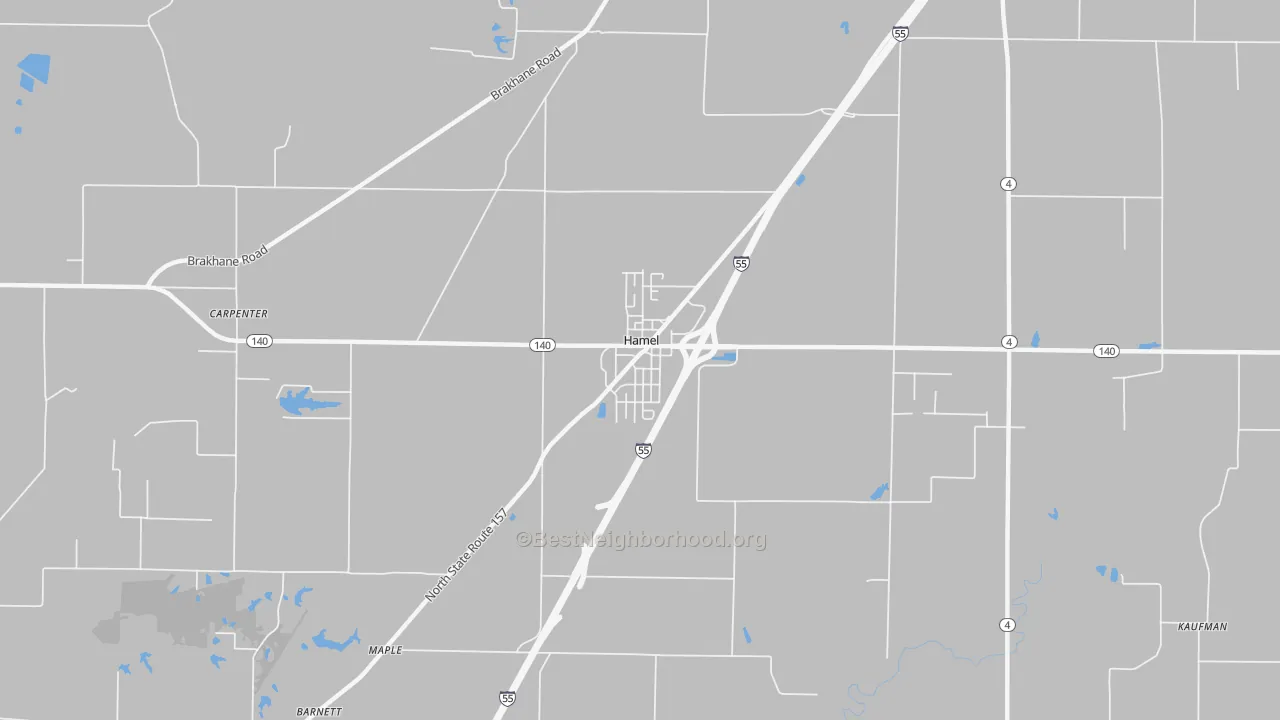 Transit Grade map of Hamel, IL