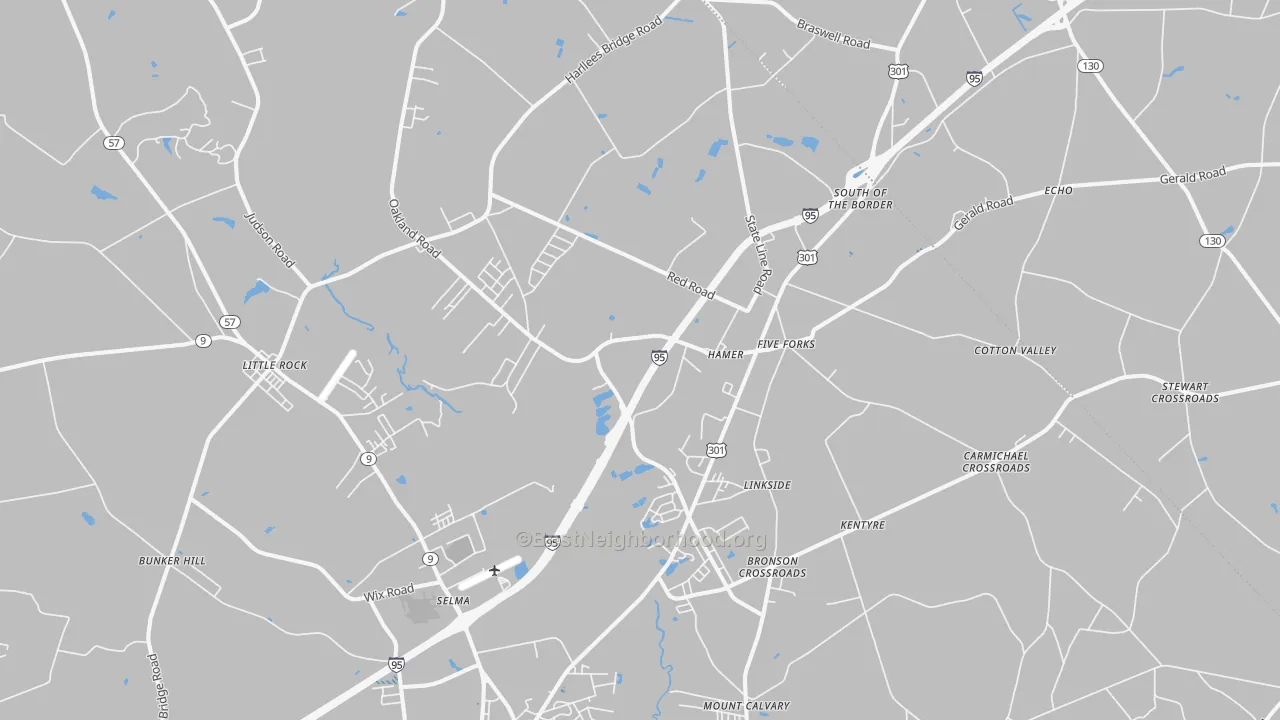 Transit Grade map of Hamer, SC