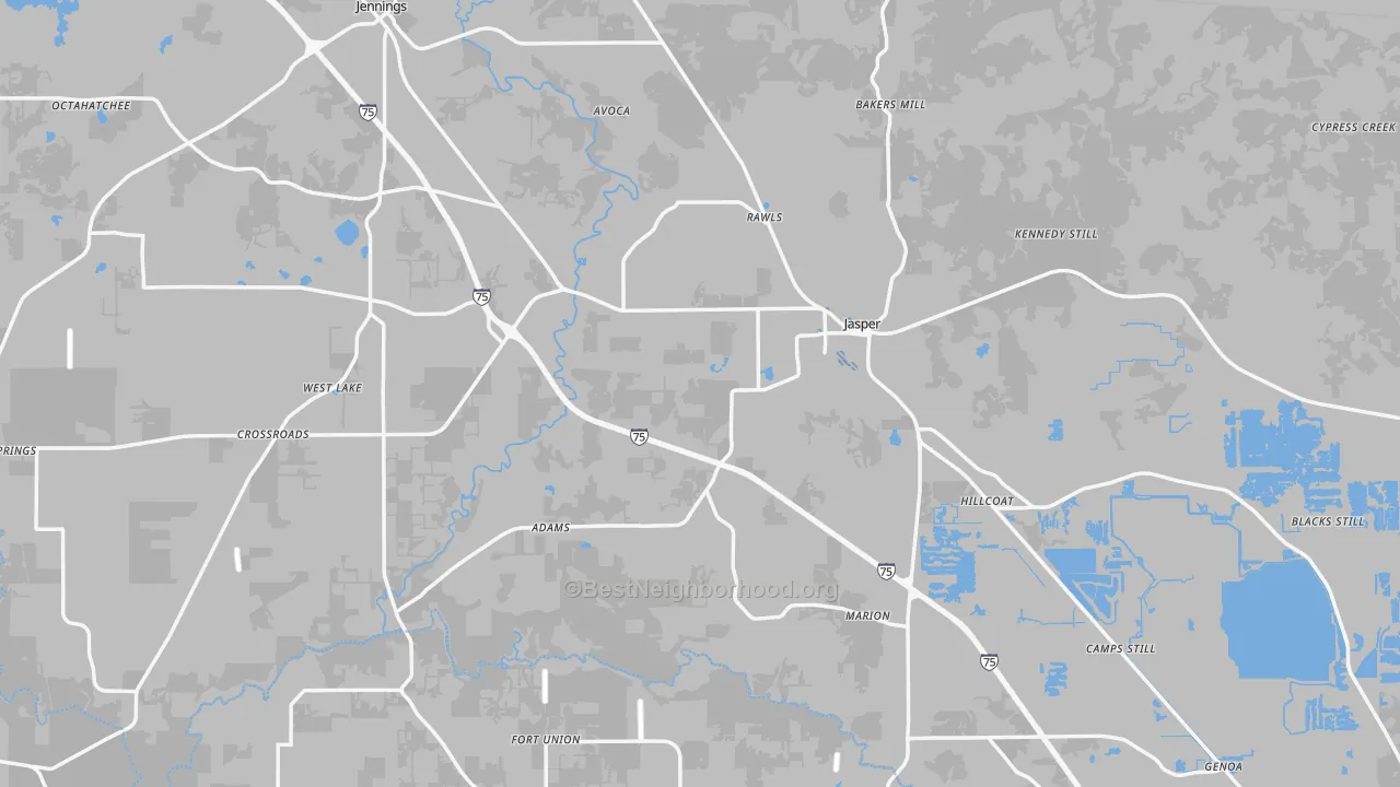 Transit Grade map of Hamilton County, FL
