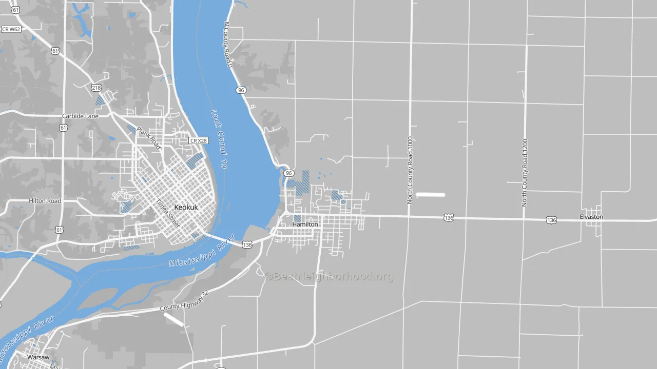 Transit Grade map of Hamilton, IL
