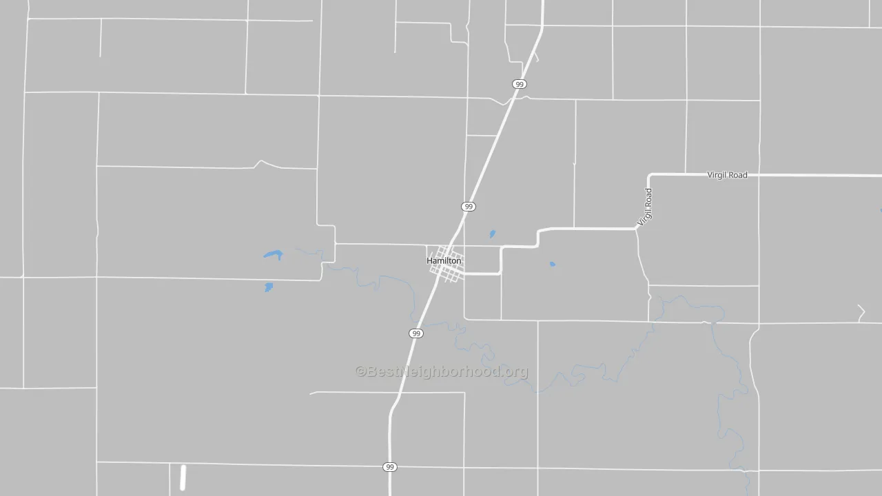 Transit Grade map of Hamilton, KS