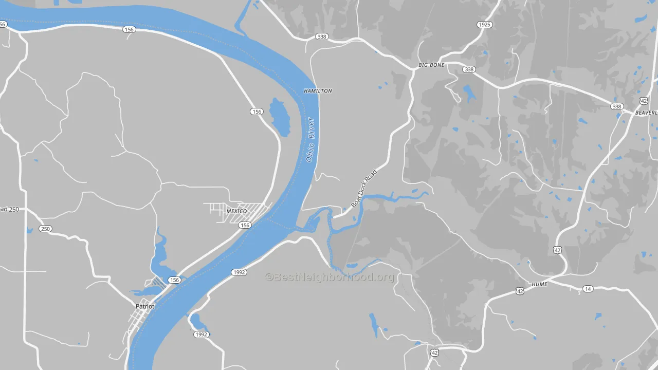 Transit Grade map of Hamilton, KY
