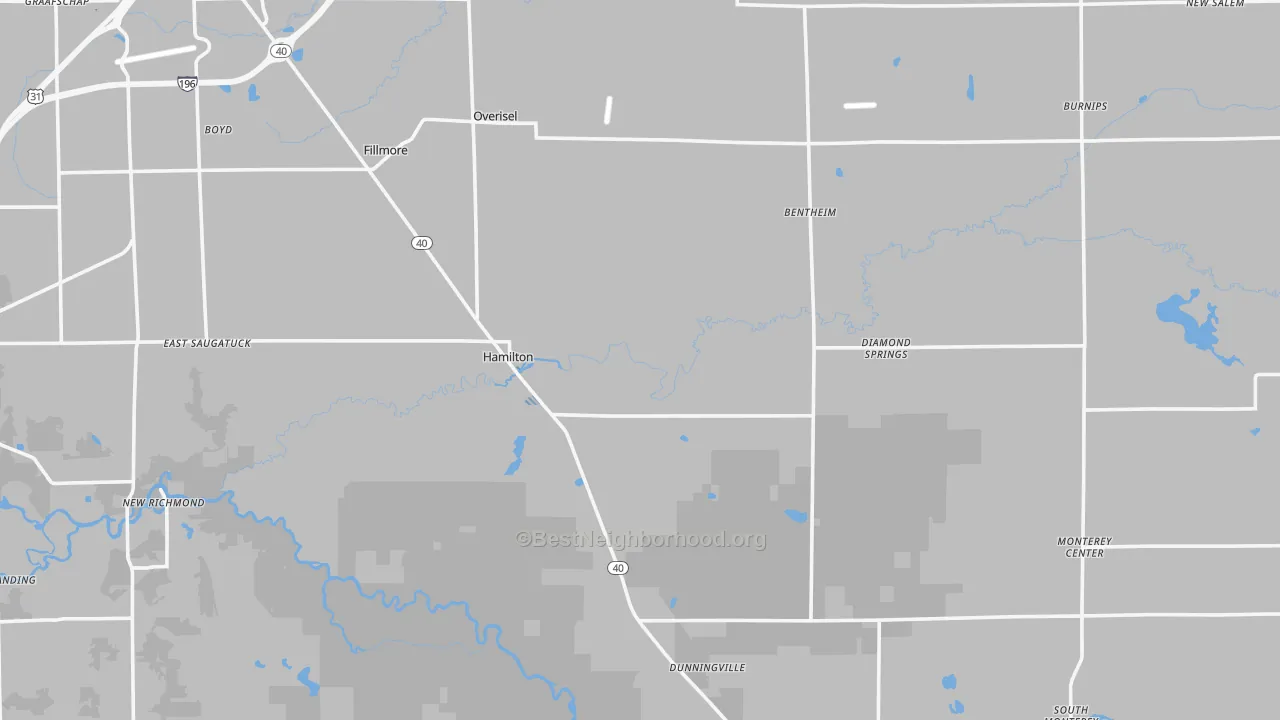 Transit Grade map of Hamilton, MI