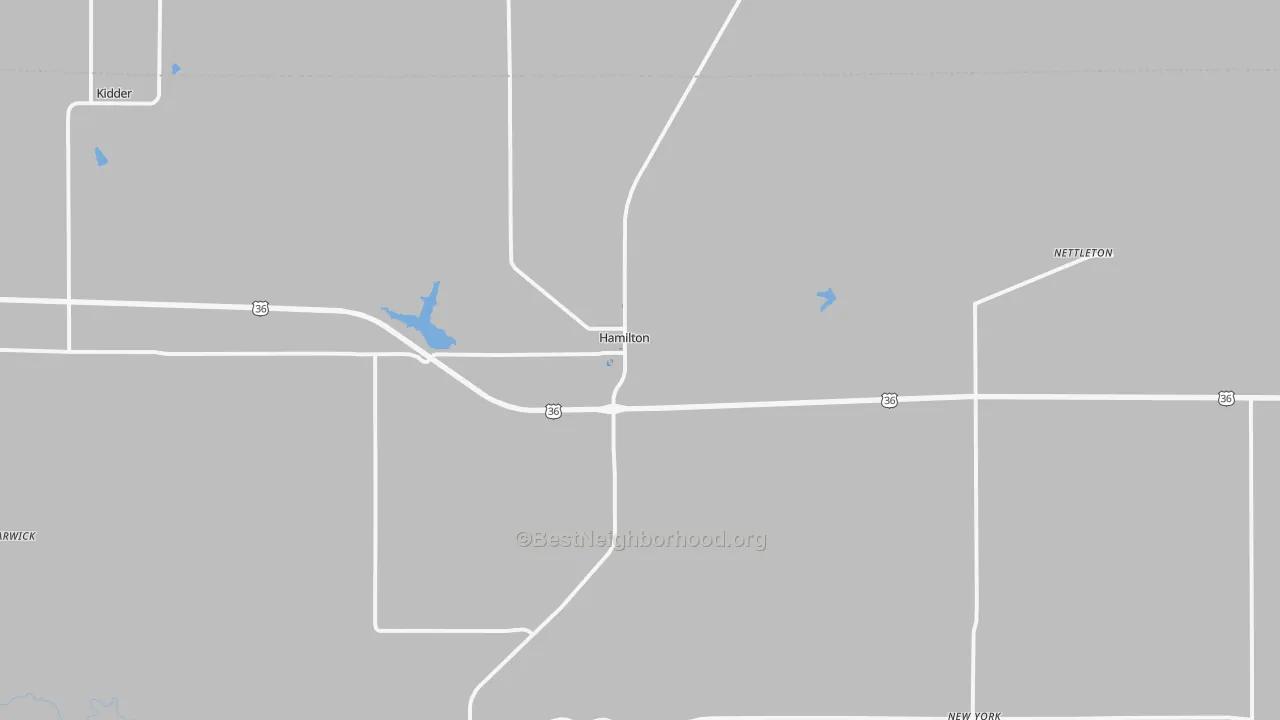 Transit Grade map of Hamilton, MO