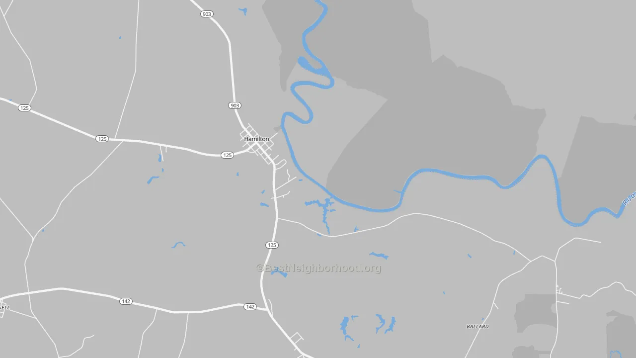 Transit Grade map of Hamilton, NC