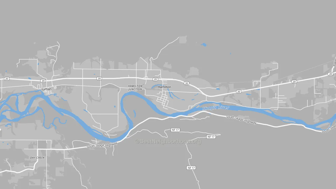Transit Grade map of Hamilton, WA