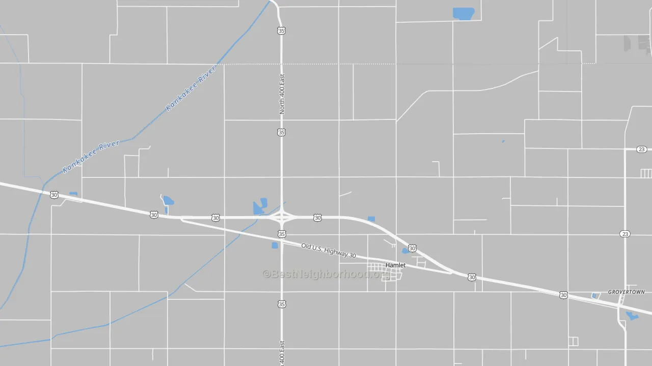 Transit Grade map of Hamlet, IN