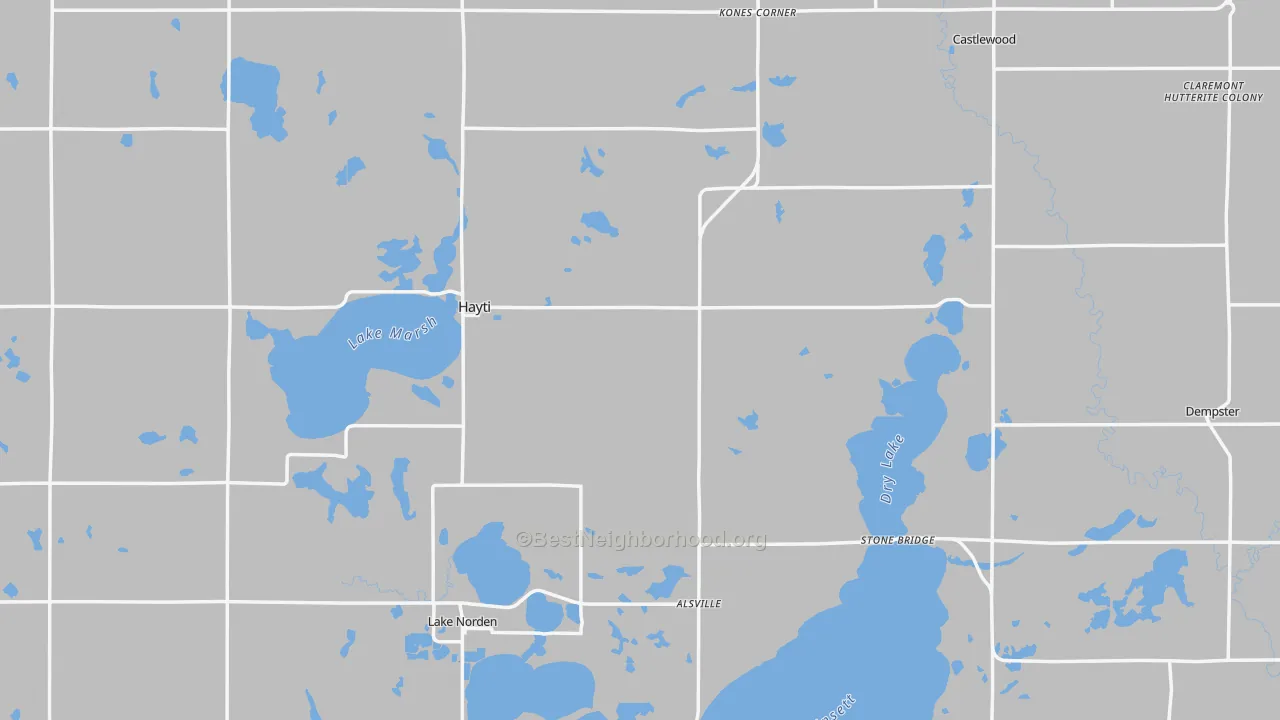 Transit Grade map of Hamlin County, SD