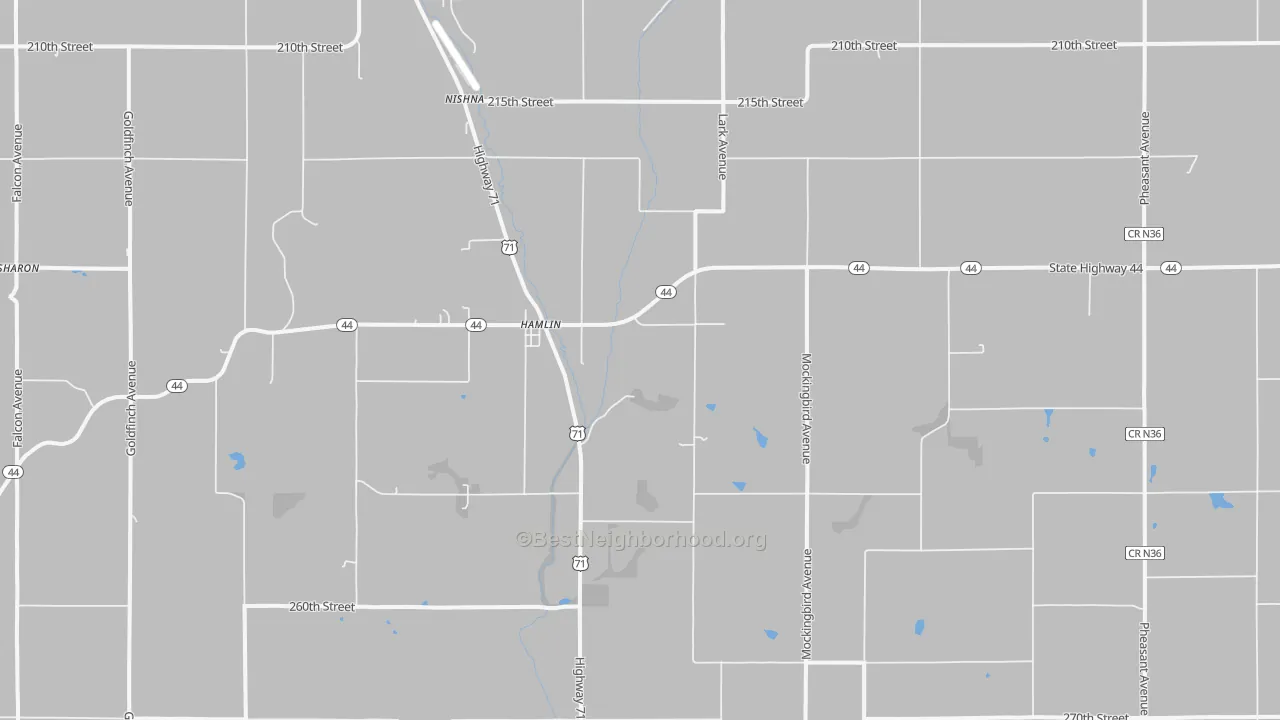 Transit Grade map of Hamlin, IA