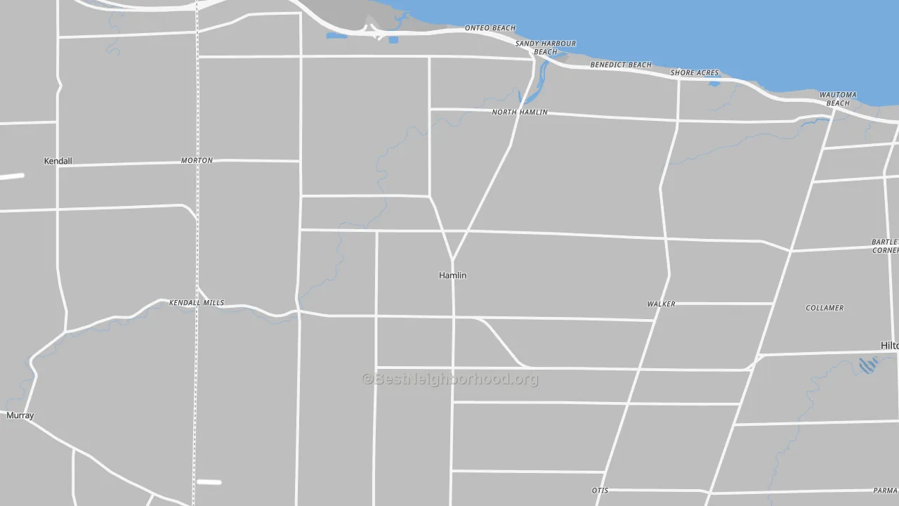 Transit Grade map of Hamlin, NY