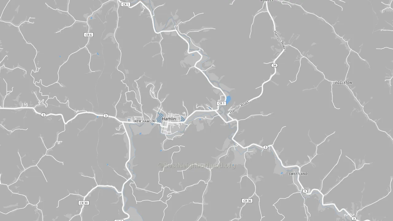 Transit Grade map of Hamlin, WV