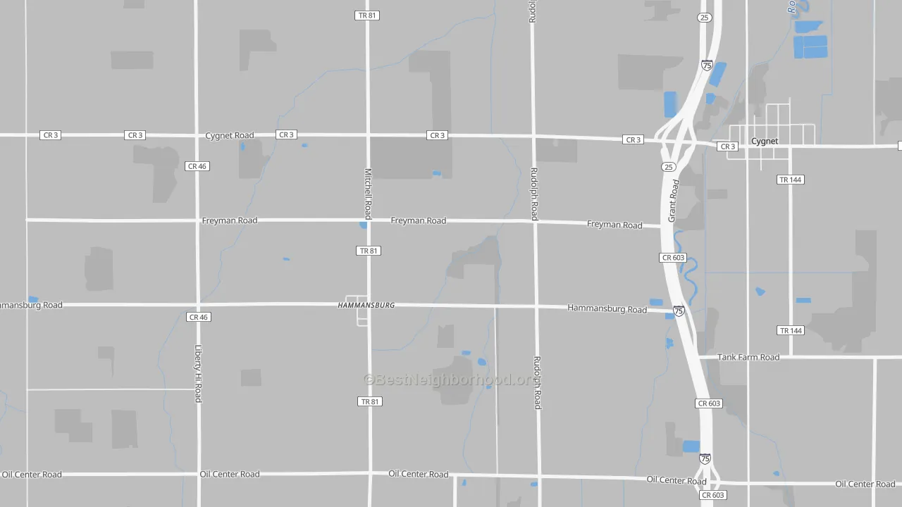 Transit Grade map of Hammansburg, OH