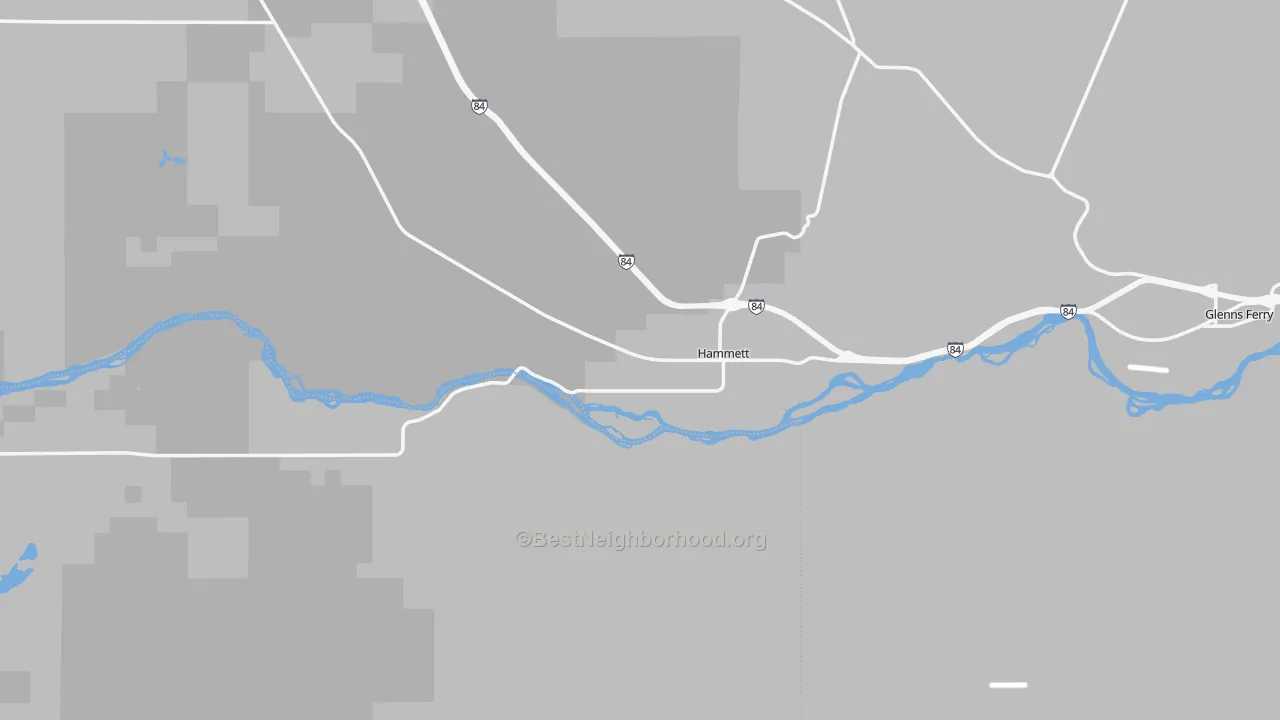 Transit Grade map of Hammett, ID