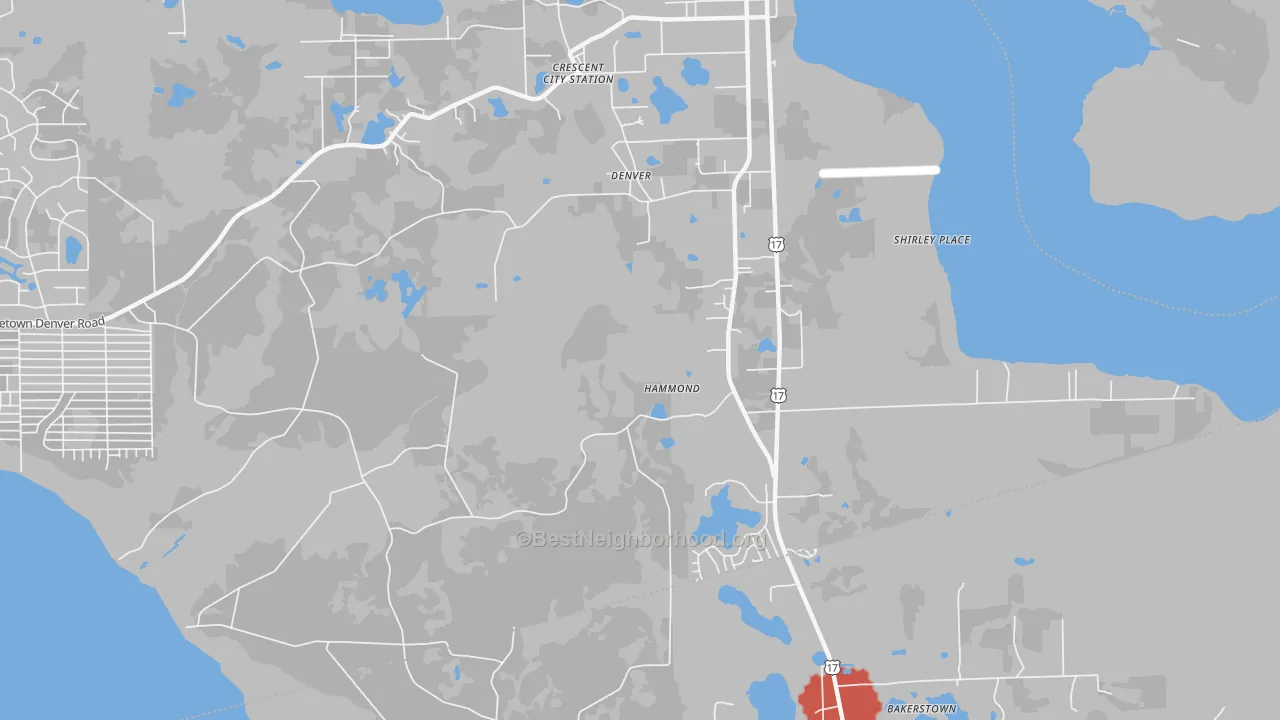 Transit Grade map of Hammond, FL