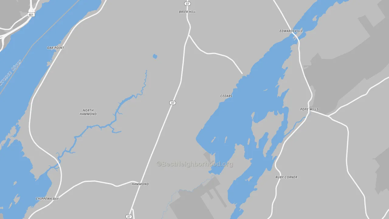 Transit Grade map of Hammond, NY