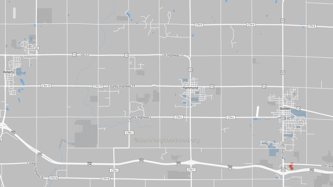 Transit Grade map of Hammond, WI