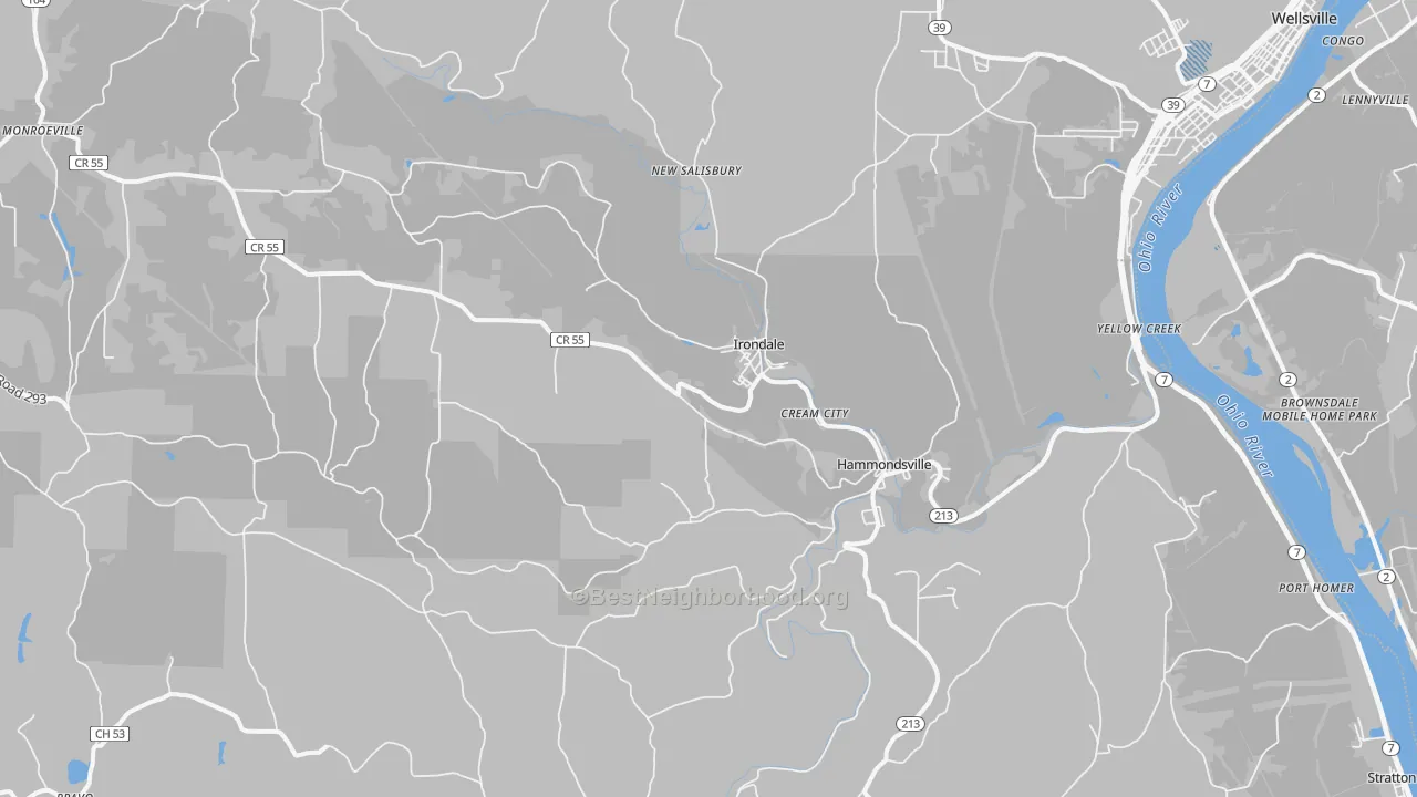 Transit Grade map of Hammondsville, OH