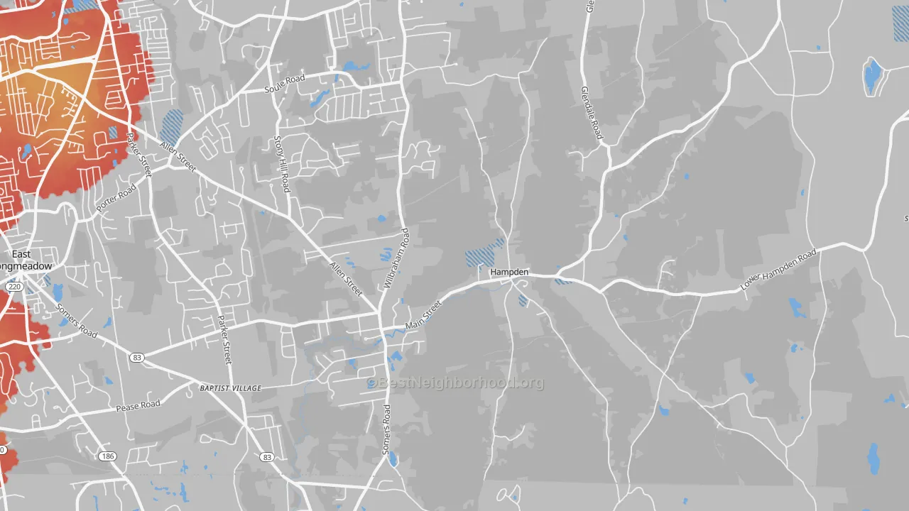 Transit Grade map of Hampden, MA