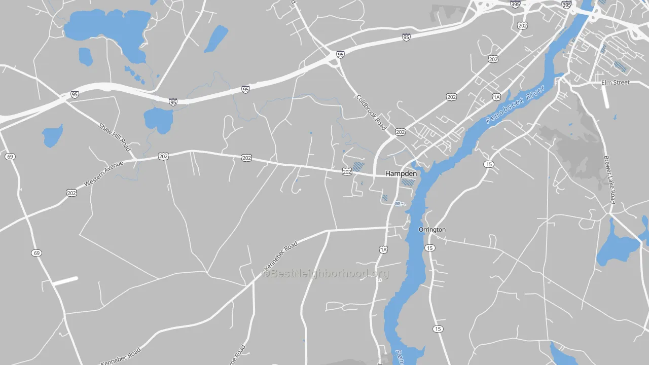 Transit Grade map of Hampden, ME