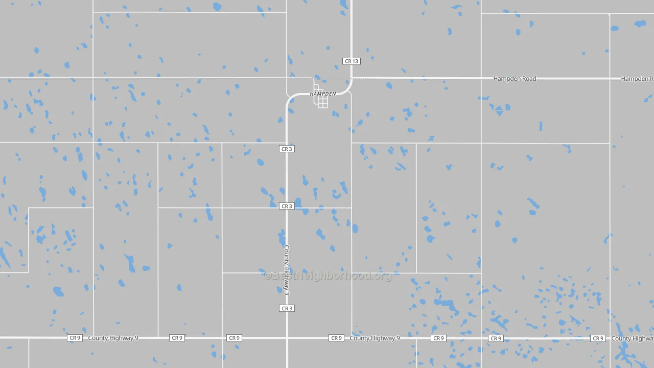 Transit Grade map of Hampden, ND